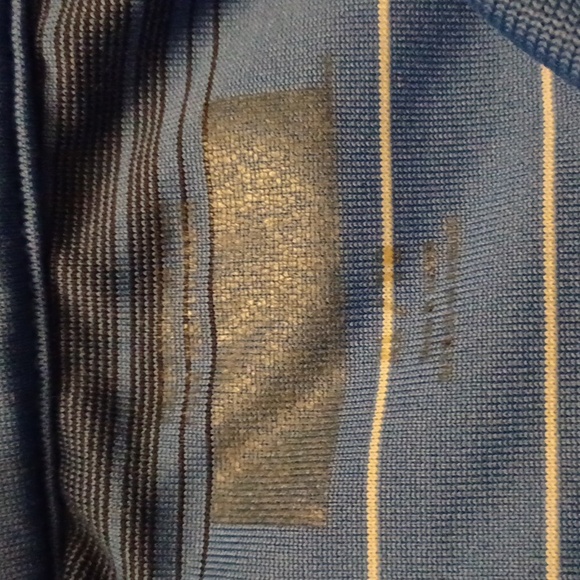 $4 Add-on Long Blue Striped Polo Shirt - Size XL - Picture 5 of 7